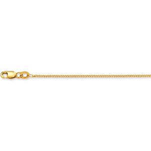 Glow 201.02382.0 Unisex Ketting - Collier - Sieraad - Schakelketting - 14 Karaat Goud - Gourmet - 38 cm lang