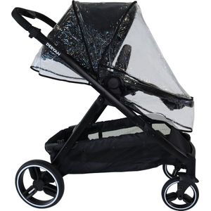 Deryan Evy Buggy Regenhoes - Transparant regenscherm voor kinderwagen - regenkap