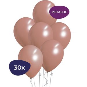 Rose Goud Ballonnen – Metallic Ballonnen – Rose Goud Versiering – Sweet 16 Versiering – Helium Ballonnen – 30 stuks