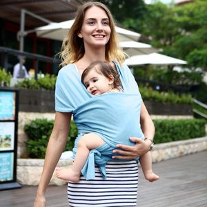 Baby Draagzak ��– Lichtblauw – Baby Carrier voor Baby en Peuter – Baby Sling – 95% Katoen & 5% Spandex