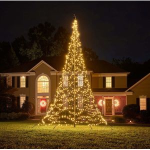 Fairybell LED Buiten Kerstboom voor in de vlaggenmast - 6 meter - 1200LEDs - Warm wit met twinkle