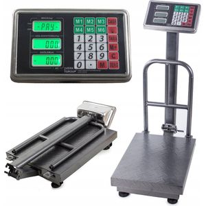 Playos® - Platform Weegschaal - 100 kg - LCD - Inklapbaar - Prijzenweegschaal - Prijsrekenweegschaal - Winkel Weegschaal - Geschikt voor Handel - Marktweegschaal - Horeca Weegschaal - Prijsweegschaal