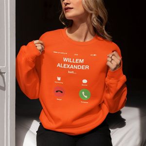 Oranje Koningsdag Trui Willem Alexander Belt… - MAAT L - Uniseks Pasvorm - Oranje Feestkleding