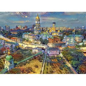 Bluebird Puzzle legpuzzel Kyiv Ukraine City - 1000 stukjes landschap.