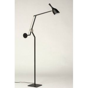 Lumidora Vloerlamp 73598 - WHEEL - E27 - Zwart - Staalgrijs - Metaal