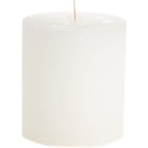 Rustik Lys - Rustieke stompkaars 'Classic' (Ø10x11cm, Wit)