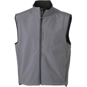 James and Nicholson Heren Waterdichte Softshell Vest (Koolstofgrijs)