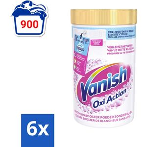 Vanish Oxi Action - Vlekkenverwijderaar Poeder - Zonder Bleek - Witte Was - 1.5 Kg - Voordeelverpakking - 6 stuks