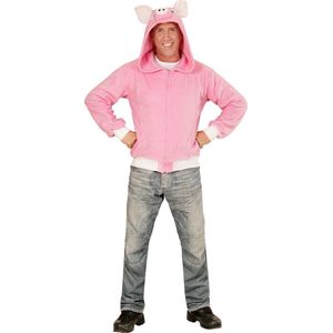 Vest met capuchon varken voor volwassenen - Verkleedkleding - One size