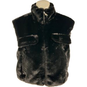 Luxe Dames Faux Fur Bontjas – Warm en Zacht - Beschikbaar in 4 stijlvolle kleuren met zakken - One Size - Zwart