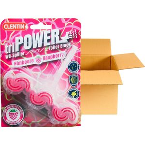 Clentin Tri-Power WC blokje Framboos Doos 12 stuks