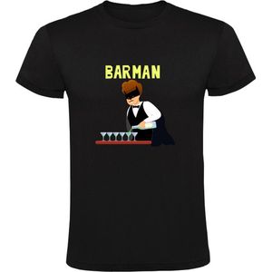 Barman Heren T-shirt | pak | bar | drank | cocktail | cafe | kroeg | superheld