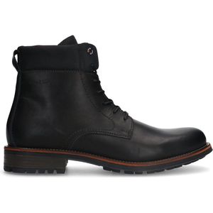 Van Lier - Heren - Zwarte leren veterboots - Maat 44