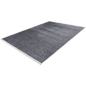 Lalee Peri - Vloerkleed - barok patroon - Tapijt – Karpet - Super zacht - 3D Effect -Anti slip rug- Wasmachine proof - 120x160 cm - antraciet grafiet