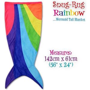 Snug Rug Zeemeermin - Staart Deken – Regenboog - Zeemeermindeken - Plaid - Mermaid Tail - Kinderdeken