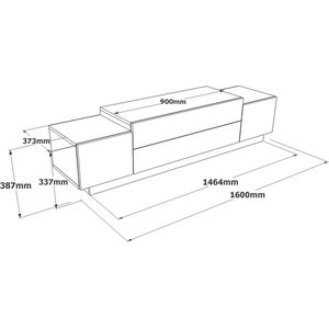 Emob- TV Meubel Modern TV-meubel | 100% Gemelamineerd Board | Brons - 160cm - Betonlook