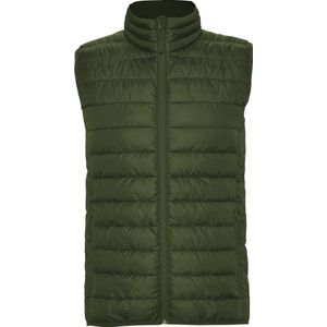 Leger Groene gewatteerde Dames bodywarmer met polyester dons model Oslo merk Roly maat M