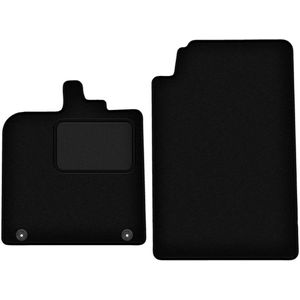 Zwarte velours vloermatten voor: Smart ForTwo II hatchback (2007-2014)