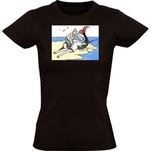 Zeemeermin Dames T-shirt - schub - vis - zee - schubben - vrouw - visser - humor - grappig