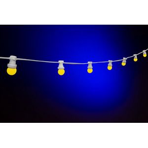 Blynx Bolverlichting prikkabel set » Carnavals Verlichting Geel · 5 meter · 15 lampen · Wit snoer