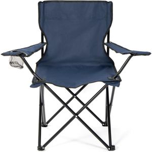 Vouwstoel, blauw, campingstoel, vissersstoel met bekerhouder, vissersstoel, inklapbaar, klapstoel, tuinstoel, vouwstoel, relaxstoel, visstoel, opvouwbaar