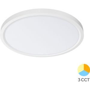LED Plafondlamp - Keuken Woonkamer Ø40 - 36W - CCT Aanpasbaar kleuren - 3000K-4000K-6000K - Mat Wit - Opbouw - Rond - IP20