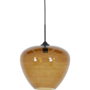 Light & Living Hanglamp Mayson - Bruin Glas - Ø40cm - Modern - Hanglampen Eetkamer, Slaapkamer, Woonkamer