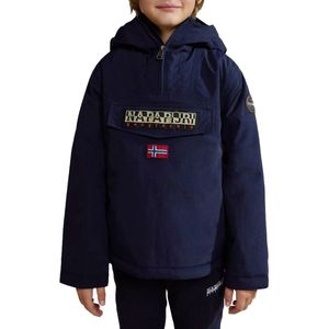 Napapijri Rainforest kinder winter anorak blauw - Maat 140 - Met capuchon - Ritssluiting