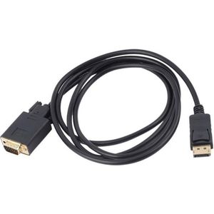 XIB Displayport naar VGA kabel 1.8m / DP to VGA 180cm - Zwart