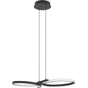 EGLO Serpins Hanglamp - LED - 66 cm - Zwart/Wit