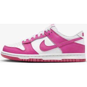 Nike Dunk Low GS ""Laser Fuchsia"" - Sneakers - Dames - Kids - Maat 38.5 - Wit/Roze