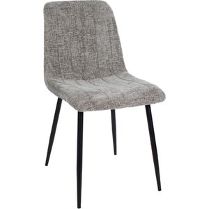 Goodivery ® Eetkamerstoel Sem - Grijs - Modern en Hoogwaardig - Chenille - Verkrijgbaar in vele kleuren