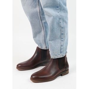 Sacha - Heren - Bruine leren chelsea boots - Maat 45