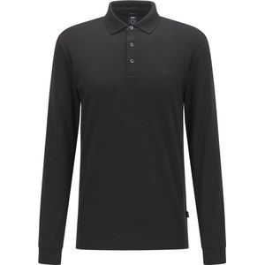 Hugo Boss - Longsleeve Polo Pado Zwart - Regular-fit - Heren Poloshirt Maat XXL