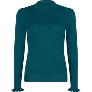 Lofty Manner Trui Sweater Justine 411 Petrol Blue Dames Maat - XL
