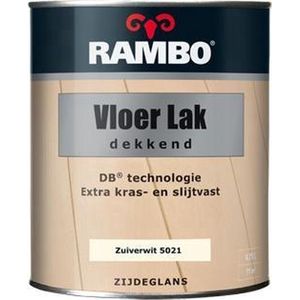 Rambo Vloer Lak Alkyd Dekkend 0,75 liter - Zuiverwit (Ral 9010)