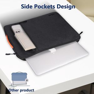 14 inch laptophoes met handvat, waterdichte schokbestendige lichtgewicht tas met klein zakje, beschermende notebooktas compatibel met Macbook Pro 14 inch A2442
