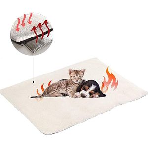 Zelfverwarmde onderdeken dieren - Zelfverwarmende deken voor katten en honden - 60 x 45 cm - Innovatieve & milieuvriendelijke warmtemat - katten en honden deken