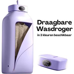 Mini Wasdroger - Draagbare Wasdroger - UV-technologie - Elektrische Mini Wasdroger - Opvouwbaar - Camping Droger - Studenten Droger - Goedkope Droger - Max 2.5 Kilo - Paarse Mini Wasdroger