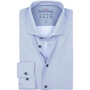 Pure The Functional Shirt Print Blauw - Maat 43 - Heren - Overhemden Casual