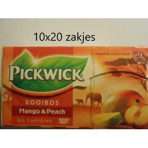 Pickwick thee - Rooibos Mango/peach (mango-perzik) - multipak 10x20 zakjes