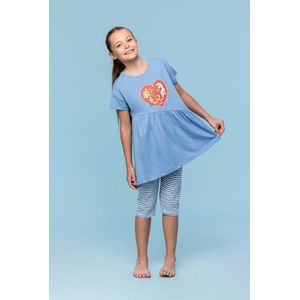 Woody Meisjes-Dames Pyjama blauw - maat 092/2J