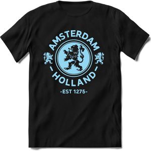 Nederland - Licht Blauw - T-Shirt Heren / Dames  - Nederland / Holland / Koningsdag Souvenirs Cadeau Shirt - grappige Spreuken, Zinnen en Teksten. Maat S