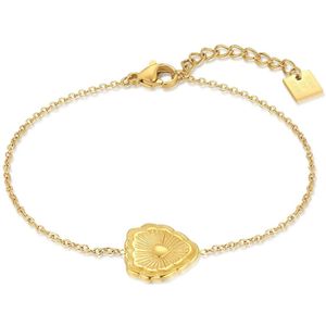 Twice As Nice Armband in goudkleurig edelstaal, hart 16 cm+3 cm