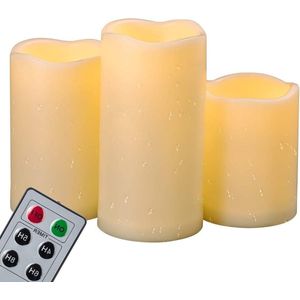 Outdoor Indoor Waterdichte LED Pijler Kaarsen met Afstandsbediening-Timer en Grote Batterij Operated voor Buiten Patio Decoratie