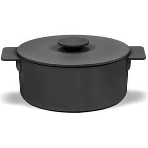 Serax - Sergio Herman Surface Pot Enamel Cast Iron - Zwart - D20 - 2L