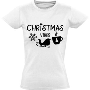 Christmas Vibes Dames t-shirt | kerstmis | xmas | christmas | kerst | Wit