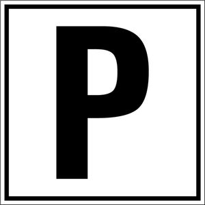 Letter bord A-Z, per stuk Letter P 100 x 100 mm