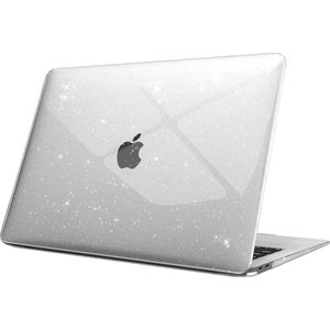 Hoes compatibel met MacBook Air 13 (2018-2020 versie) A2337(M1) / A2179 / A1932, ultradunne harde beschermhoes Snap Case compatibel met MacBook Air 13 inch Retina, transparant (glitter)