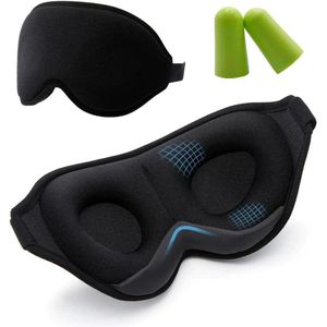 Slaapmasker met Oordopjes - Comfortabel en Verstelbaar - 1 Stuk - Geheugenschuim